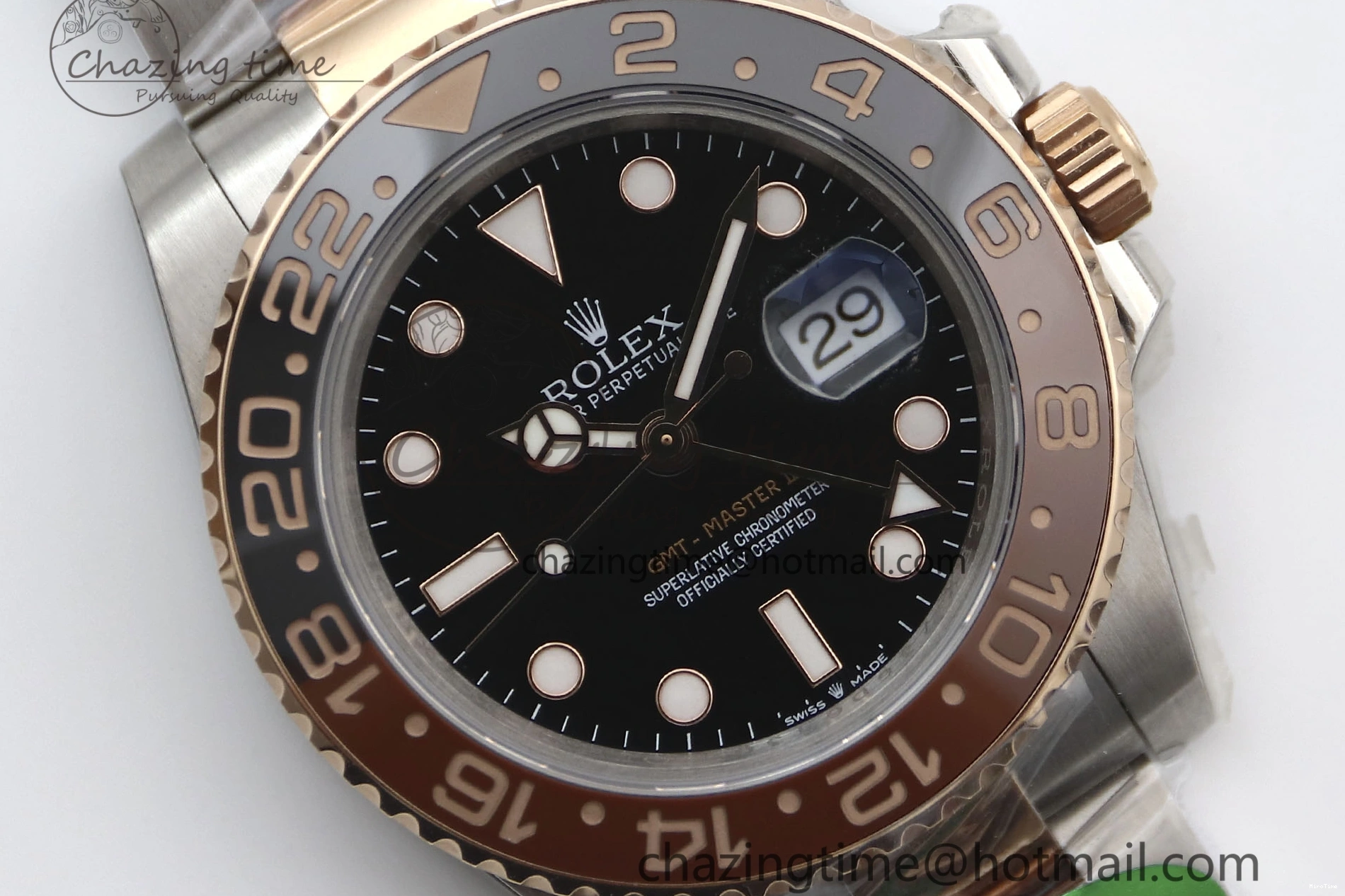 MiroTime 0413 GMT Master II 126711 CHNR 904L SS TW+ 1:1 Best Edition on SS RG Bracelet VR3186 CHS FreshLook 1976